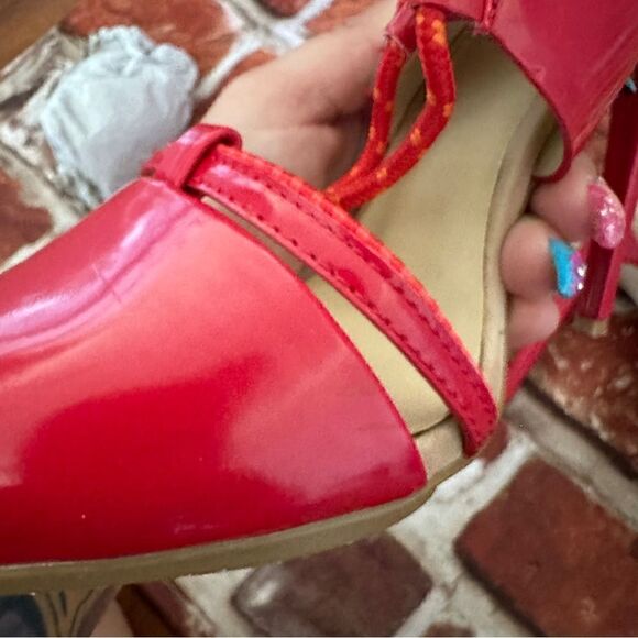 GX by Gwen Stefani chiyo red heels Sz 8 - Picture 8 of 11